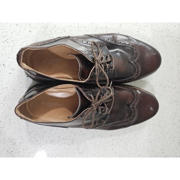Bugatchi Men’s WingTip Brown Shoes Italy US 12 Leather Lace Classic Design main image 4